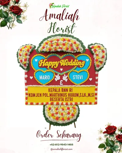 Karangan Papan Bunga Pernikahan di Pejuang